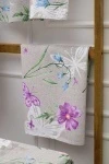 Полотенце кухонное Бабочки и цветы (серый)