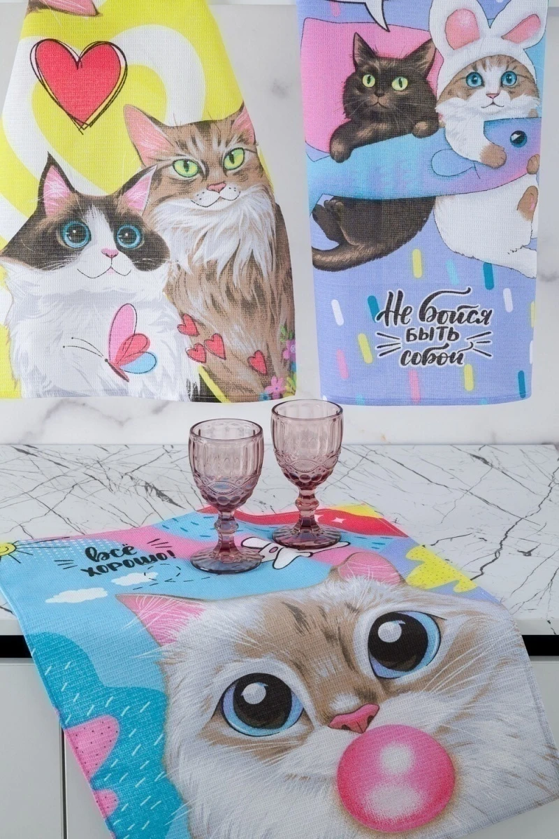 Полотенце кухонное Кис Кис (мультицвет)