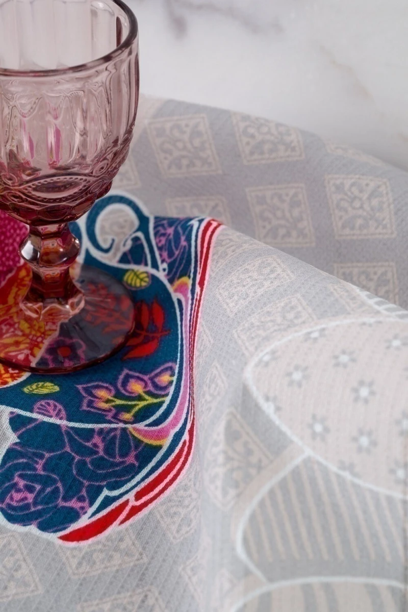 Полотенце кухонное Пасхальное дерево (серый+бежевый)