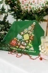 Полотенце кухонное Новогодняя мозайка (зеленый)