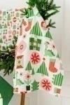 Полотенце кухонное Новогодняя мозайка (зеленый)