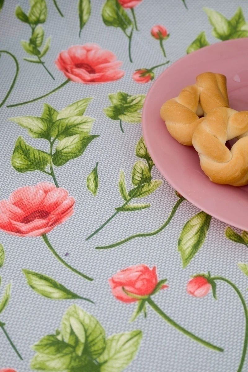 Скатерть Маки (серый)