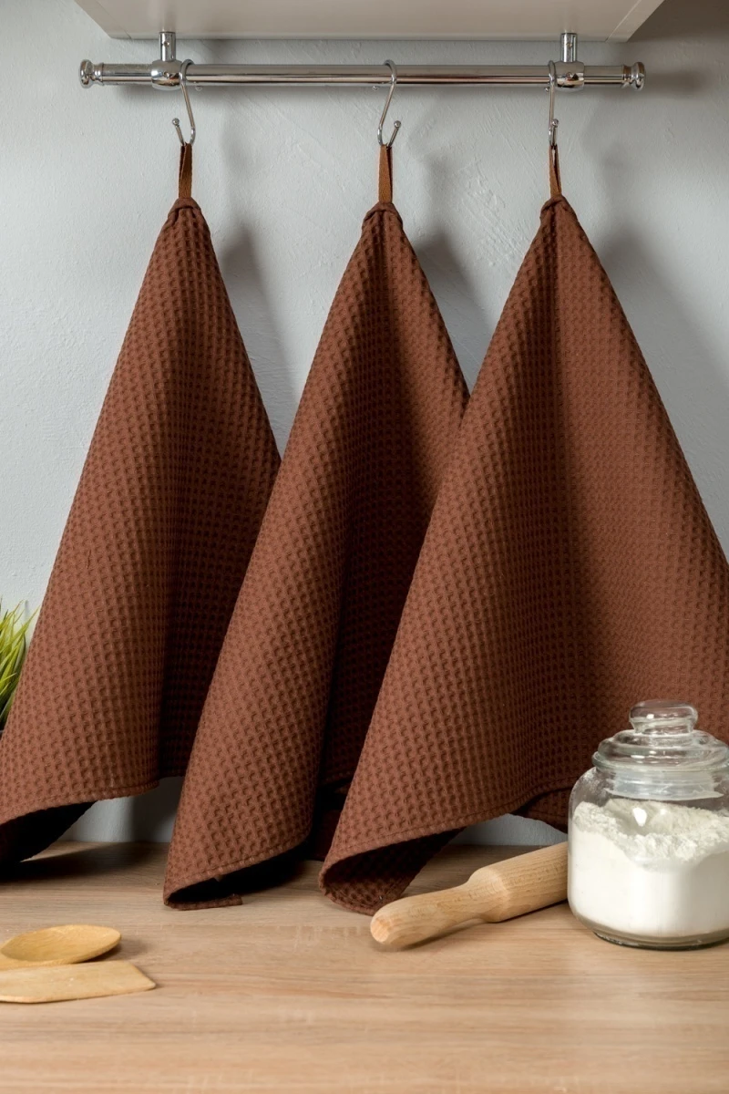 Полотенце кухонное Элегант в подарочной упаковке (шоколад)