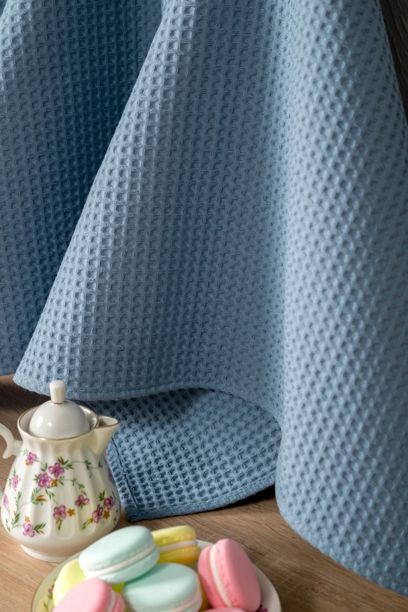 Полотенце кухонное Элегант в подарочной упаковке (серо-голубой)