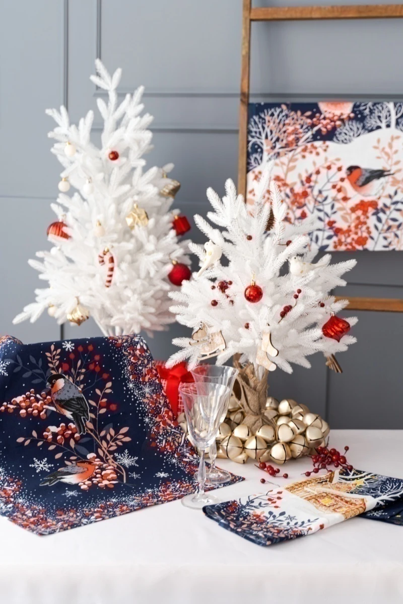 Полотенце кухонное Колядки (темно-синий)