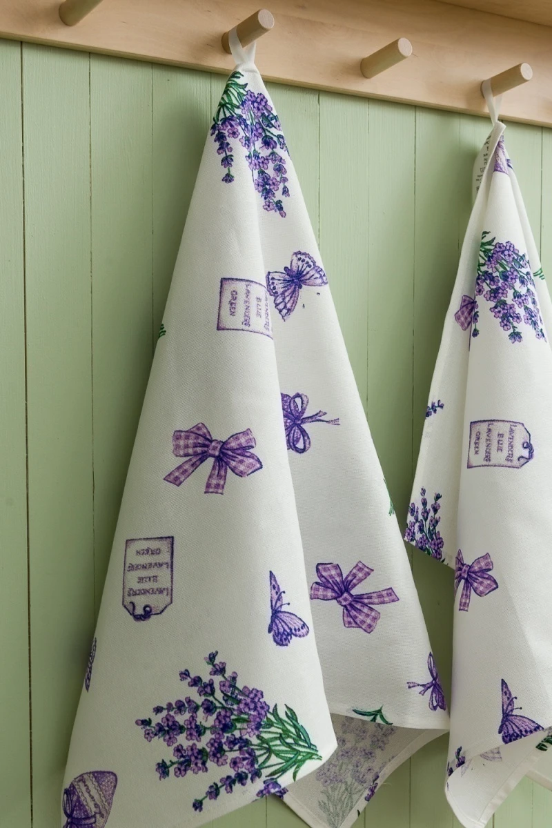 Полотенце кухонное Сиреневая дымка (белый)