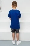 Детская футболка 7453 однотонная (индиго)