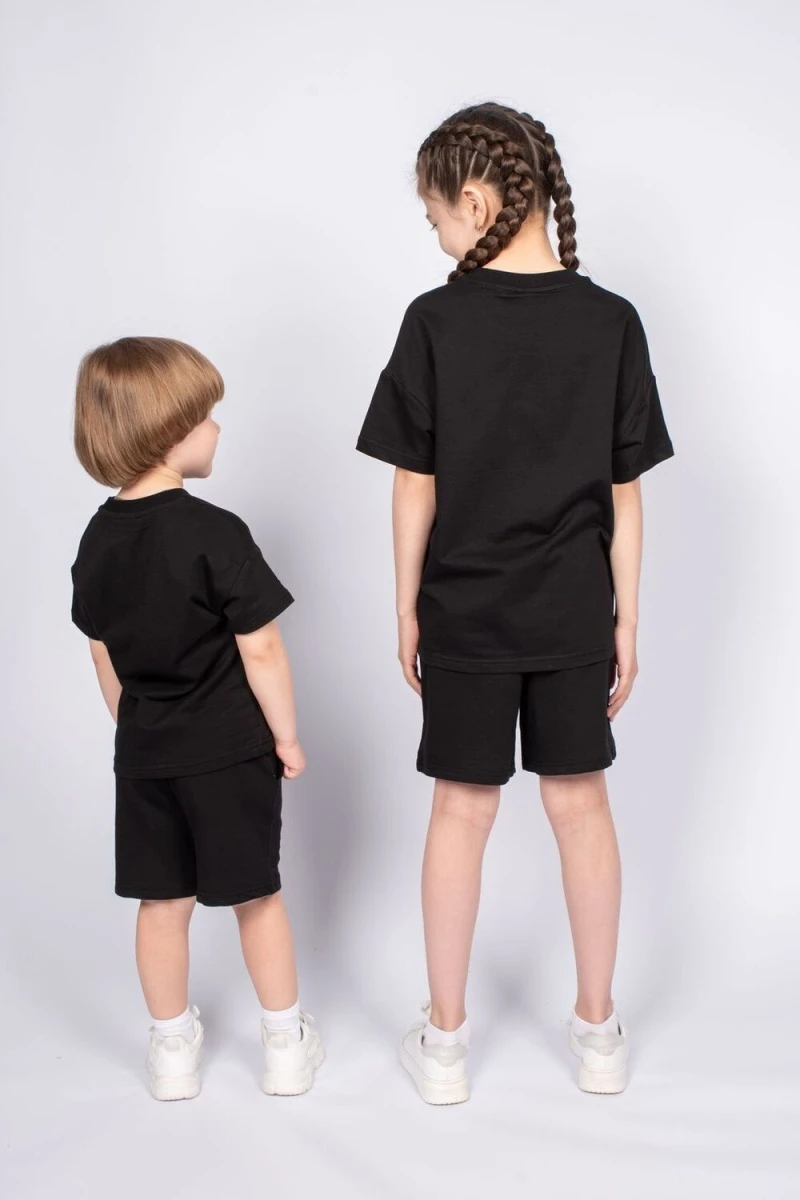 Детский костюм с шортами 41125 (черный)
