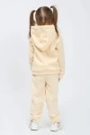 Детский костюм с брюками флисовый с капюшоном арт. КС-ФК (молочный)