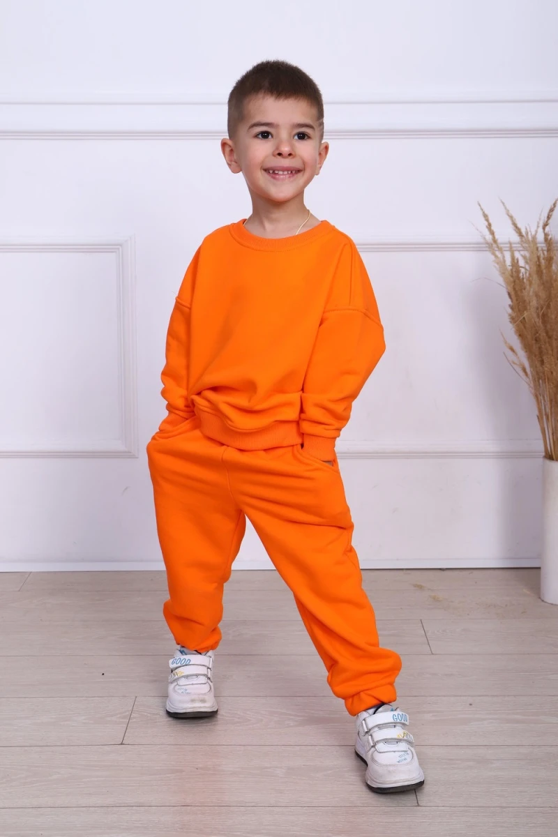 Детский костюм с брюками 20146 (оранжевый)