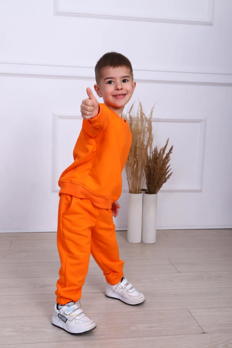 Детский костюм с брюками 20146 (оранжевый)