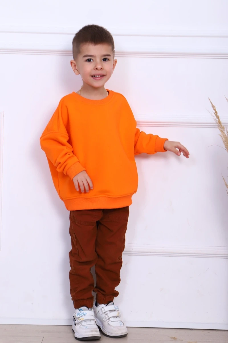 Детский костюм с брюками 20146 (оранжевый)