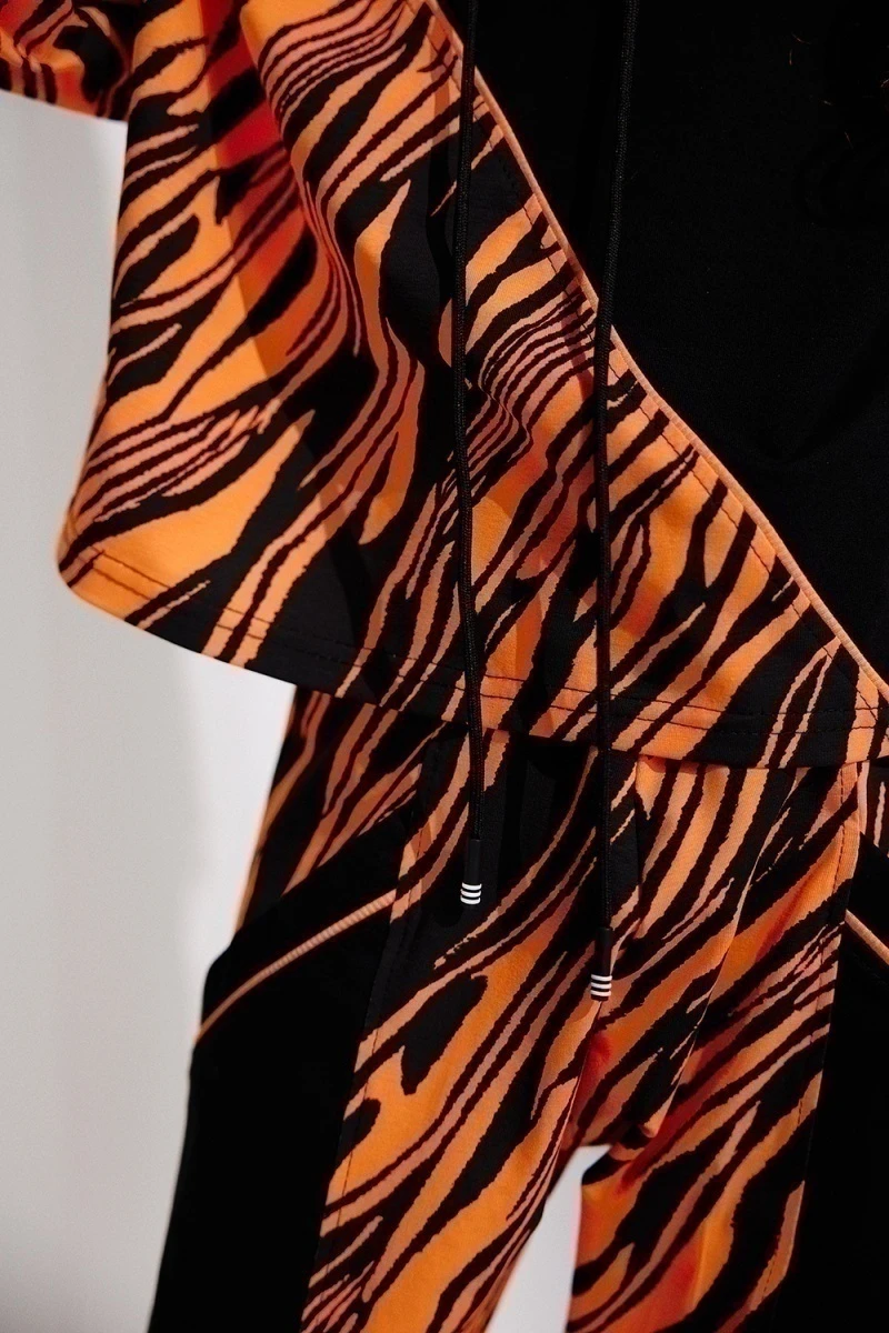 Детский костюм с брюками 67058 (оранжевый+черный)