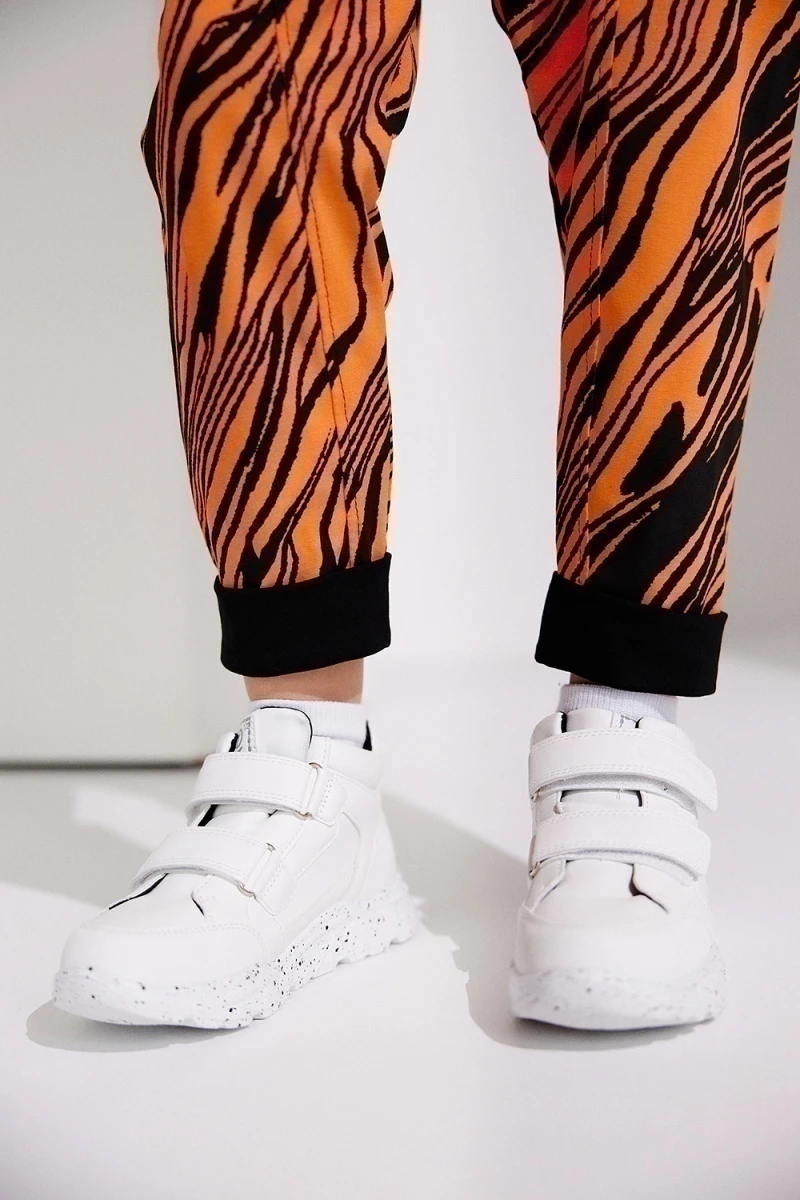 Детский костюм с брюками 67058 (оранжевый+черный)