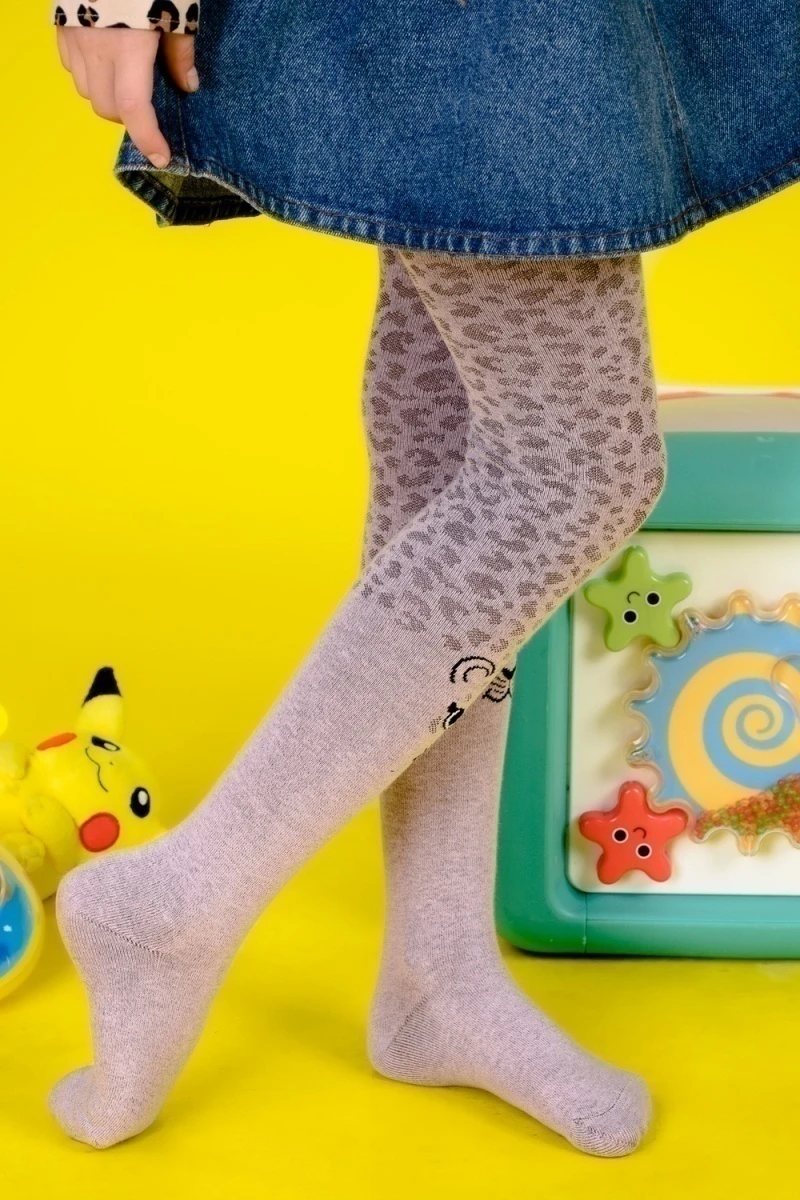 Колготки Леопард (розовый)