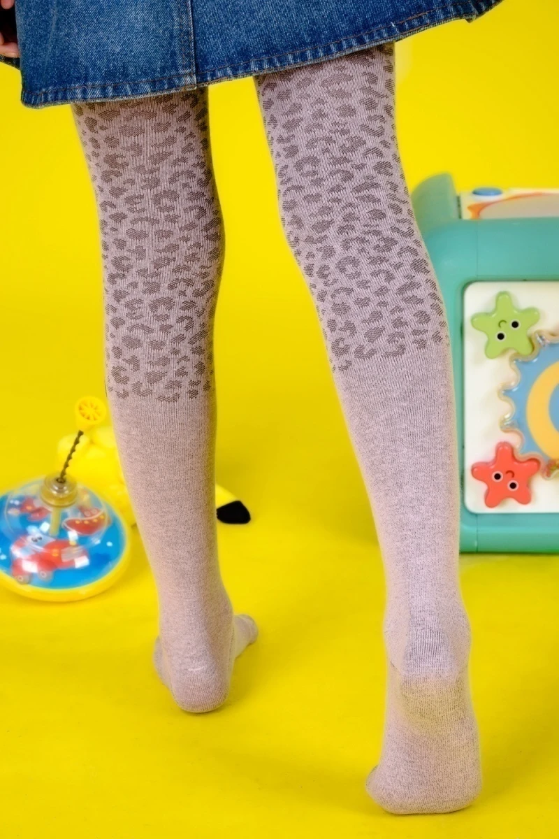 Колготки Леопард (розовый)