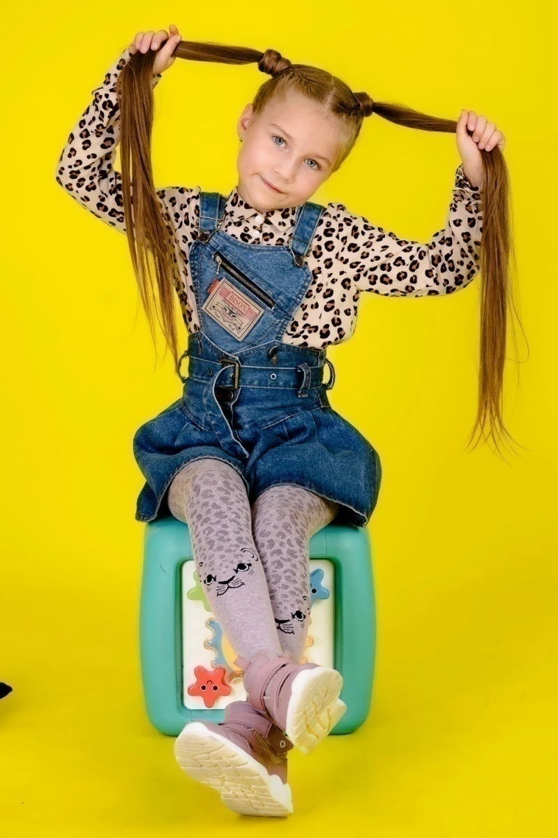 Колготки Леопард (розовый)