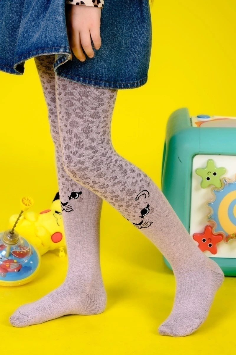 Колготки Леопард (розовый)