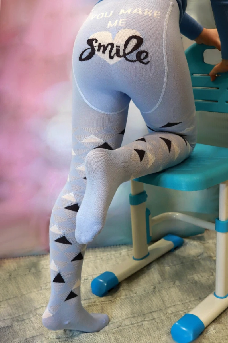 Колготки Улыбка (голубой)