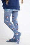 Колготки Снеговики (джинс)