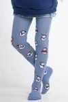 Колготки Снеговики (джинс)