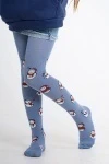 Колготки Снеговики (джинс)