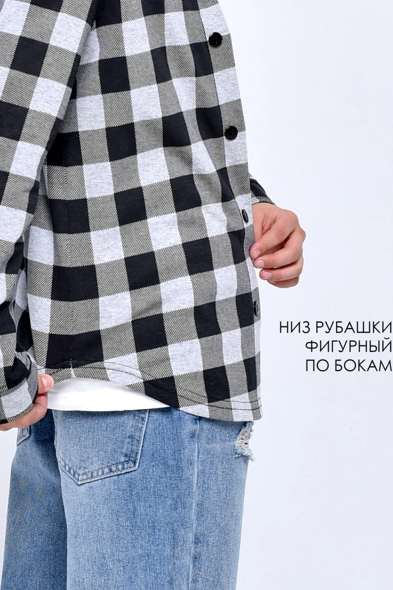 Рубашка м22084 (серый)