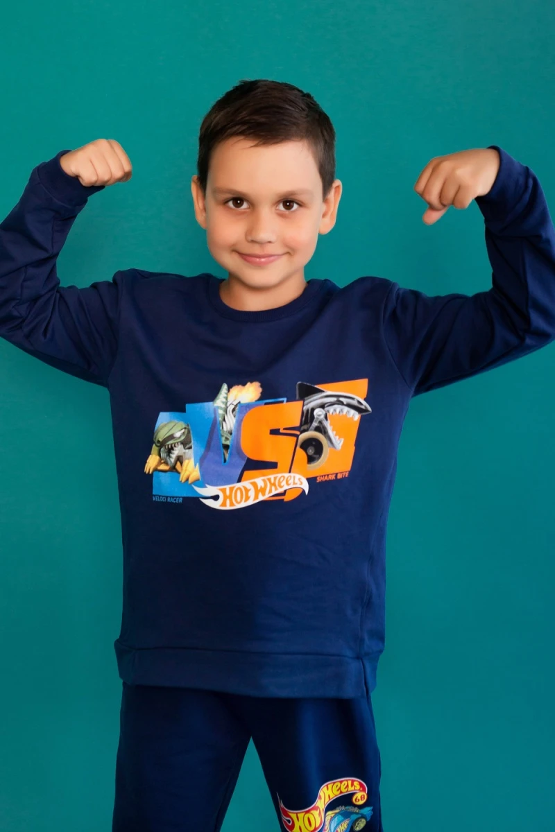 Свитшот 22756 Hot Wheels (темно-синий)