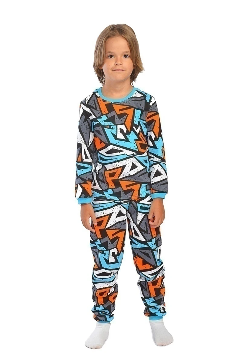 Пижама с брюками Колючий (бирюзовый)