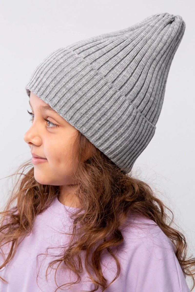 Детская шапка Бини (меланж)