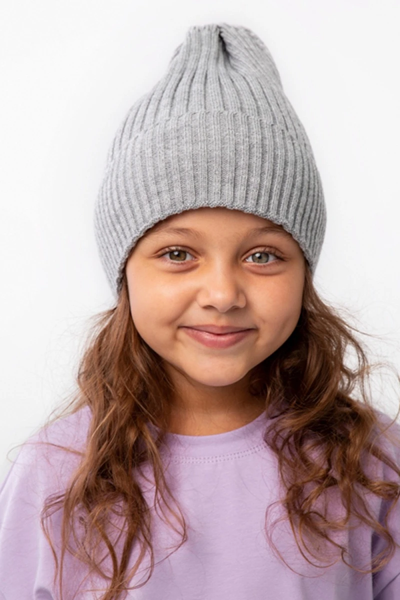 Детская шапка Бини (меланж)