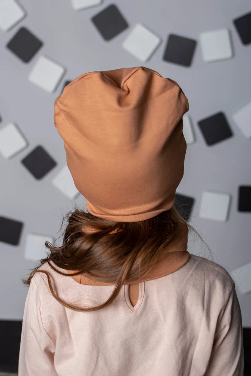 Комплект шапка и шарф FLT Стразы (бежевый)