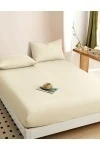Простыня на резинке, с высотой борта 25 см boiled cotton - Вареный (стираный) хлопок» (кремовый)