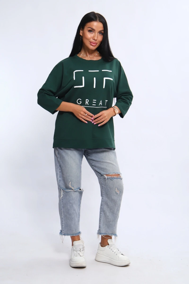 Свитшот 375702 (зеленый)