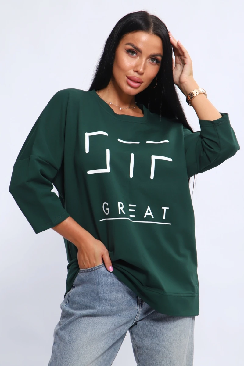 Свитшот 375702 (зеленый)