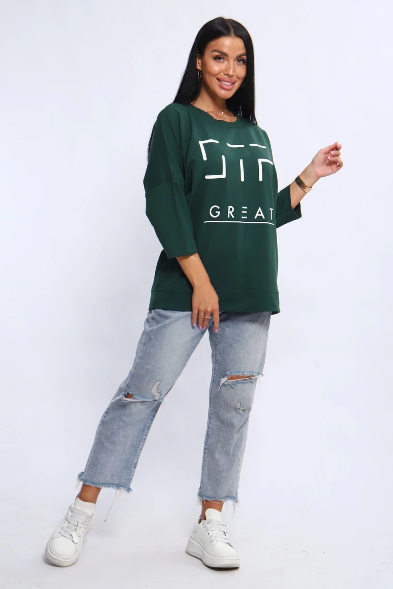 Свитшот 375702 (зеленый)