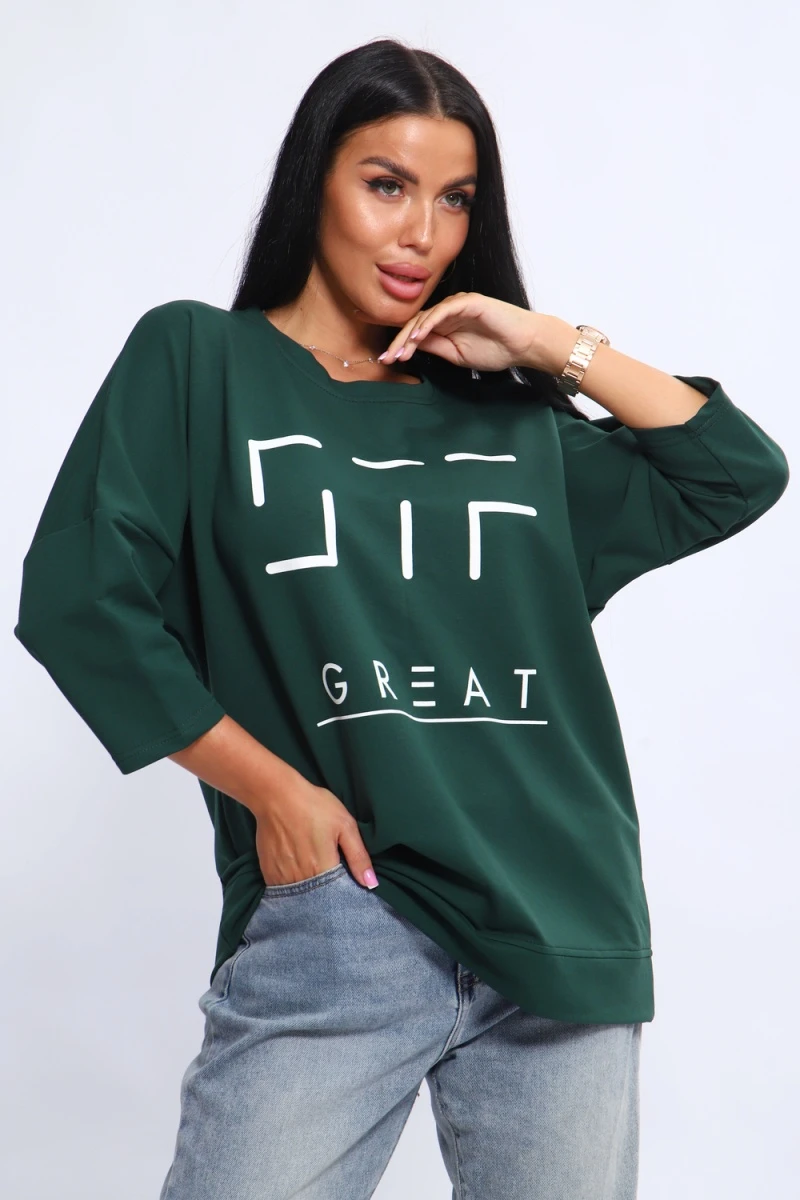 Свитшот 375702 (зеленый)