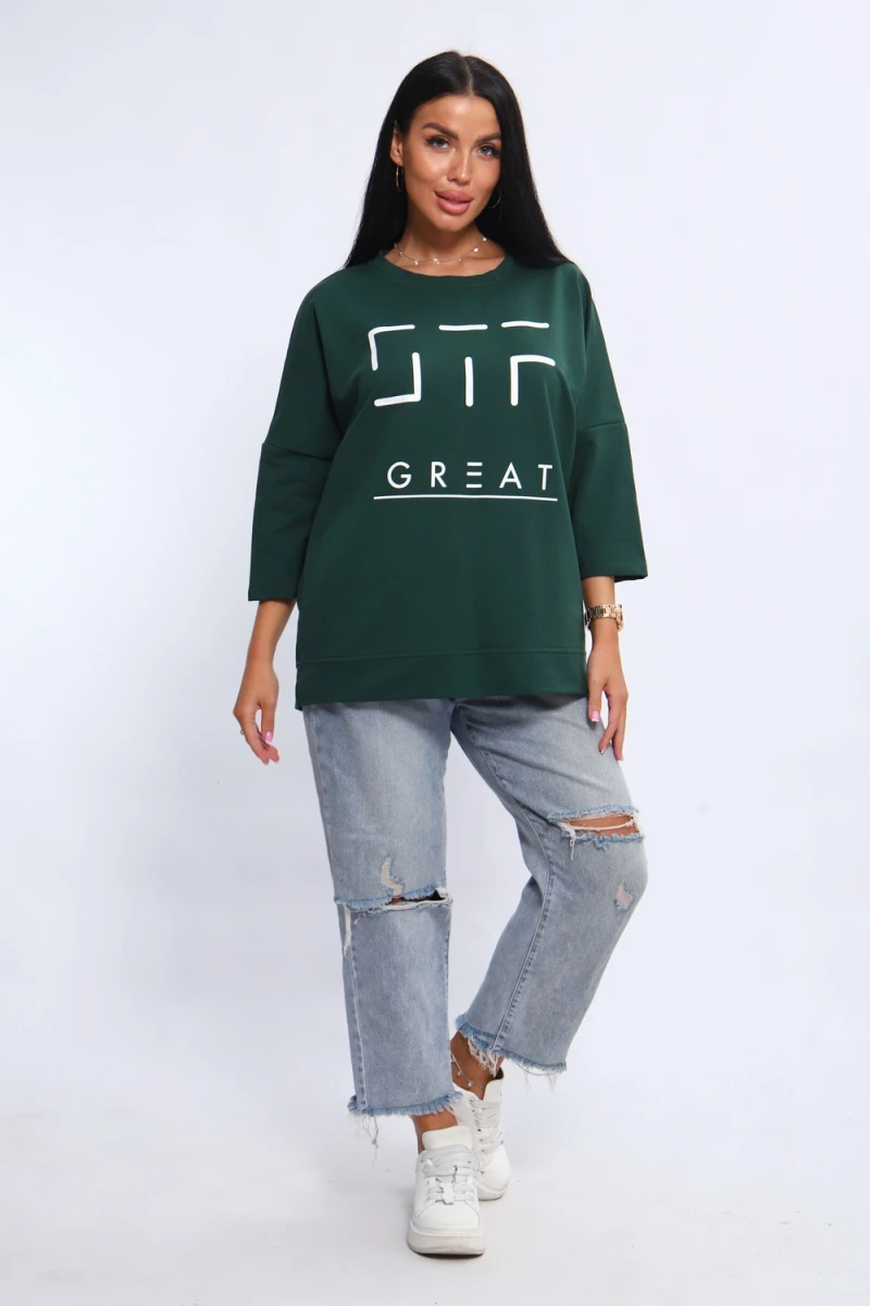 Свитшот 375702 (зеленый)