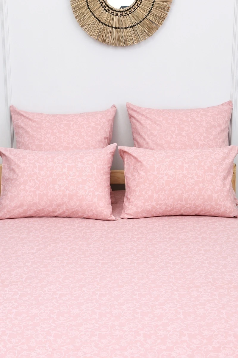 Простыня на резинке поплин Вероника-компаньон (пыльная роза)