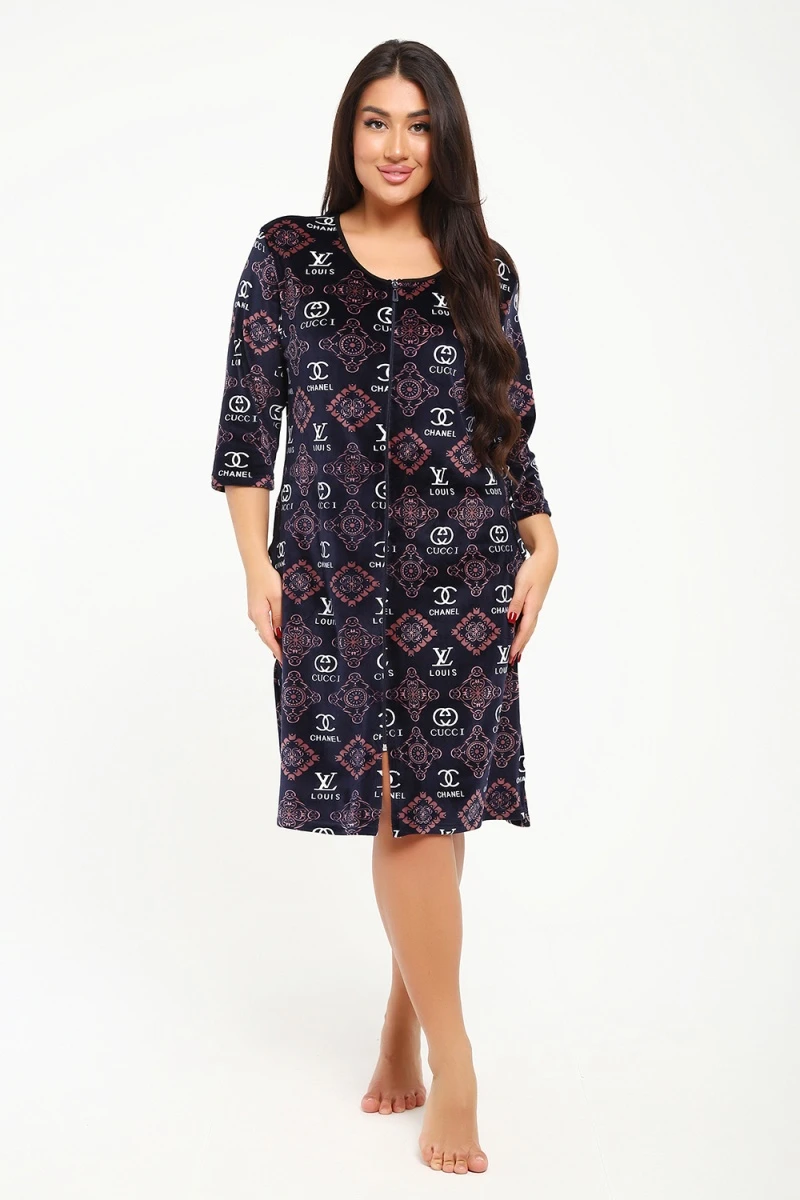 Халат 043 (темно-синий)