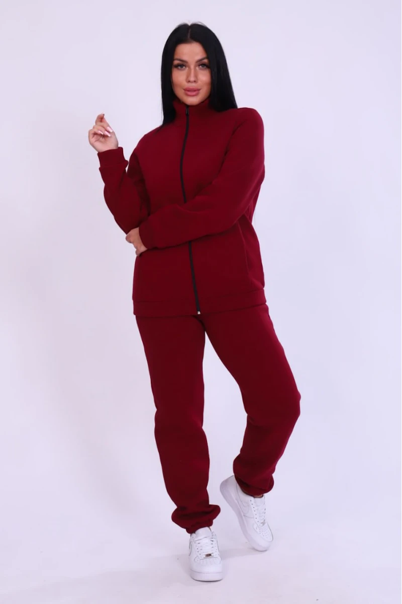 Костюм с брюками 19129 (бордо)
