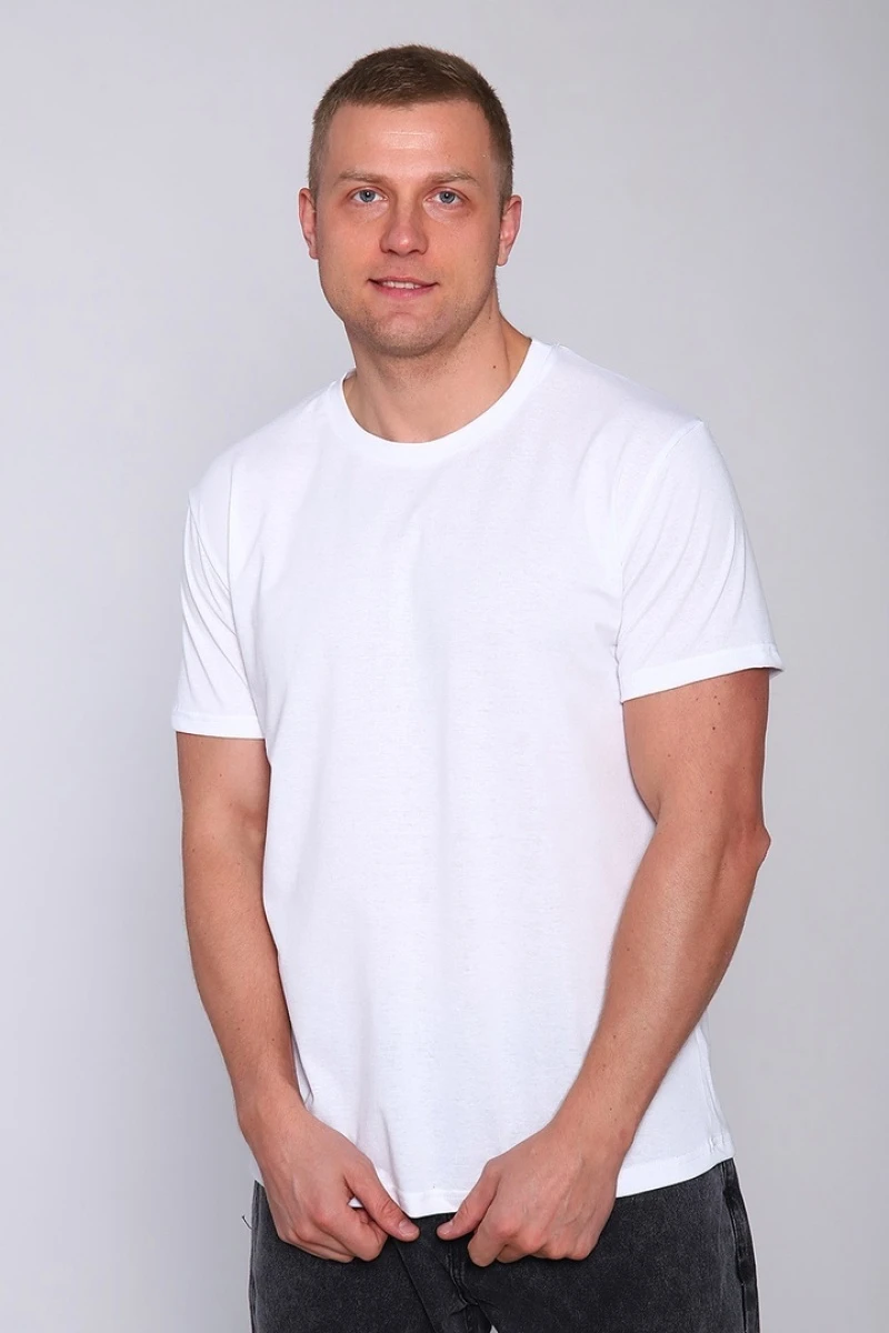 Футболка мужская - BASE - 2226 - белый