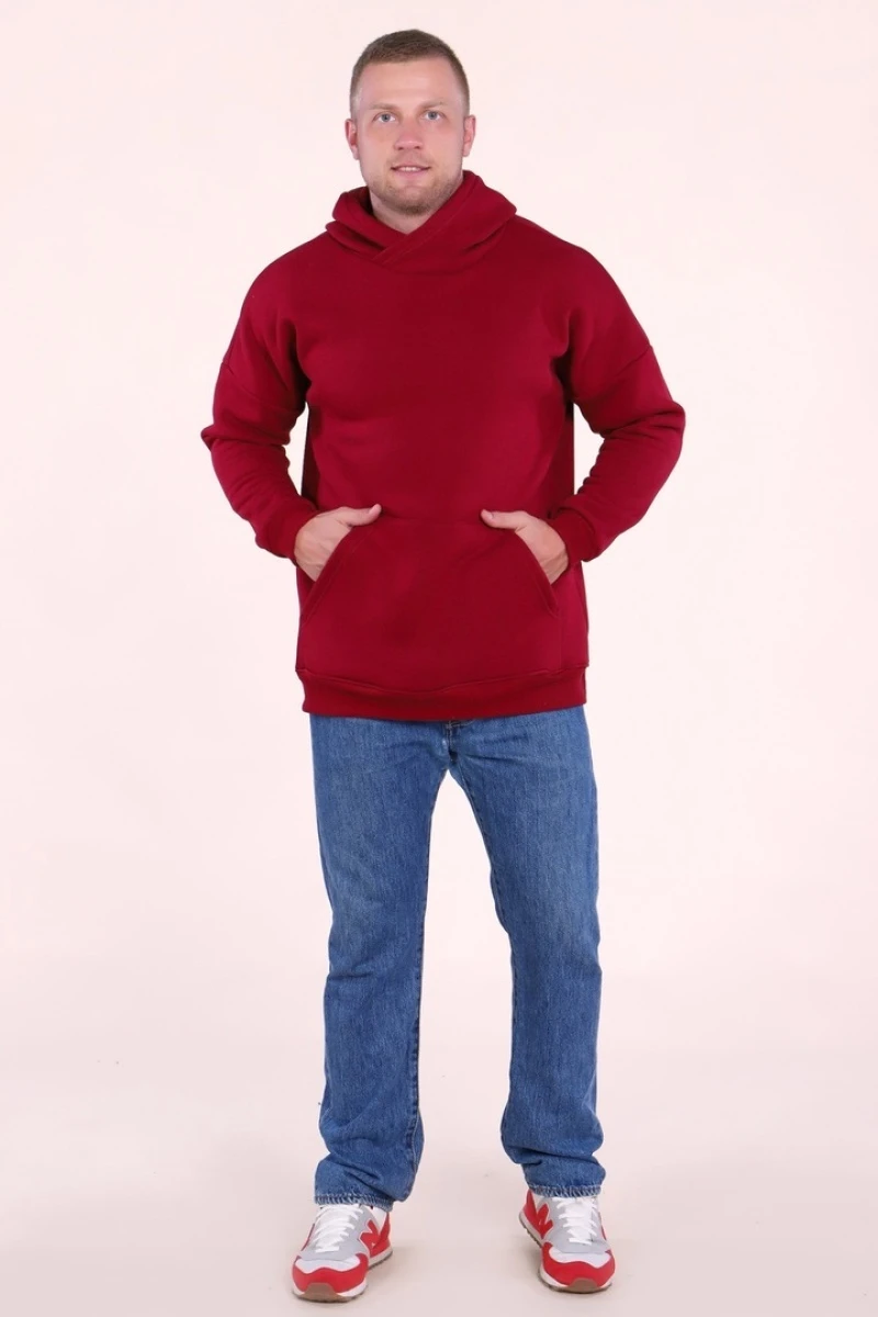 Худи с начесом - Rocky - 898 - бордо