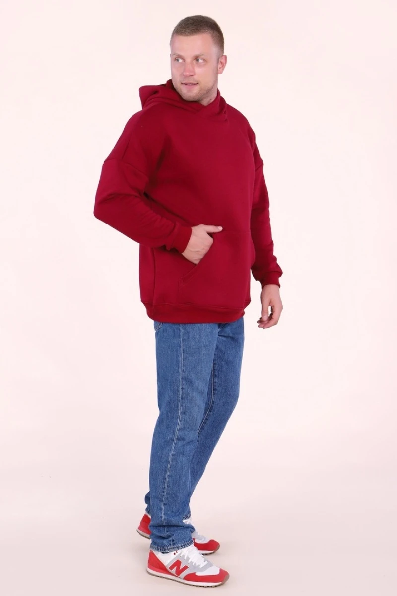 Худи с начесом - Rocky - 898 - бордо