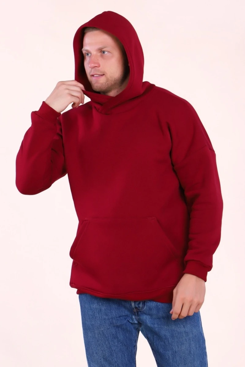 Худи с начесом - Rocky - 898 - бордо