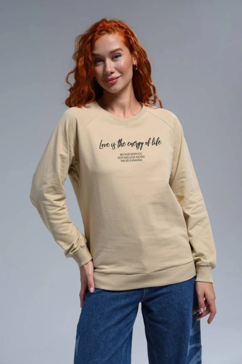 Свитшот 8521 (бежевый+Энергия)