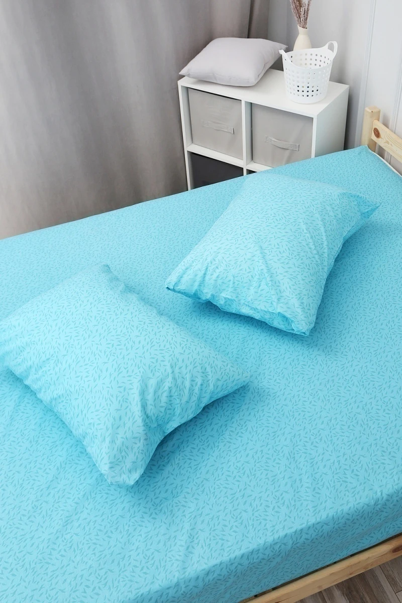 Наволочка поплин Винтаж-компаньон (бирюзовый)