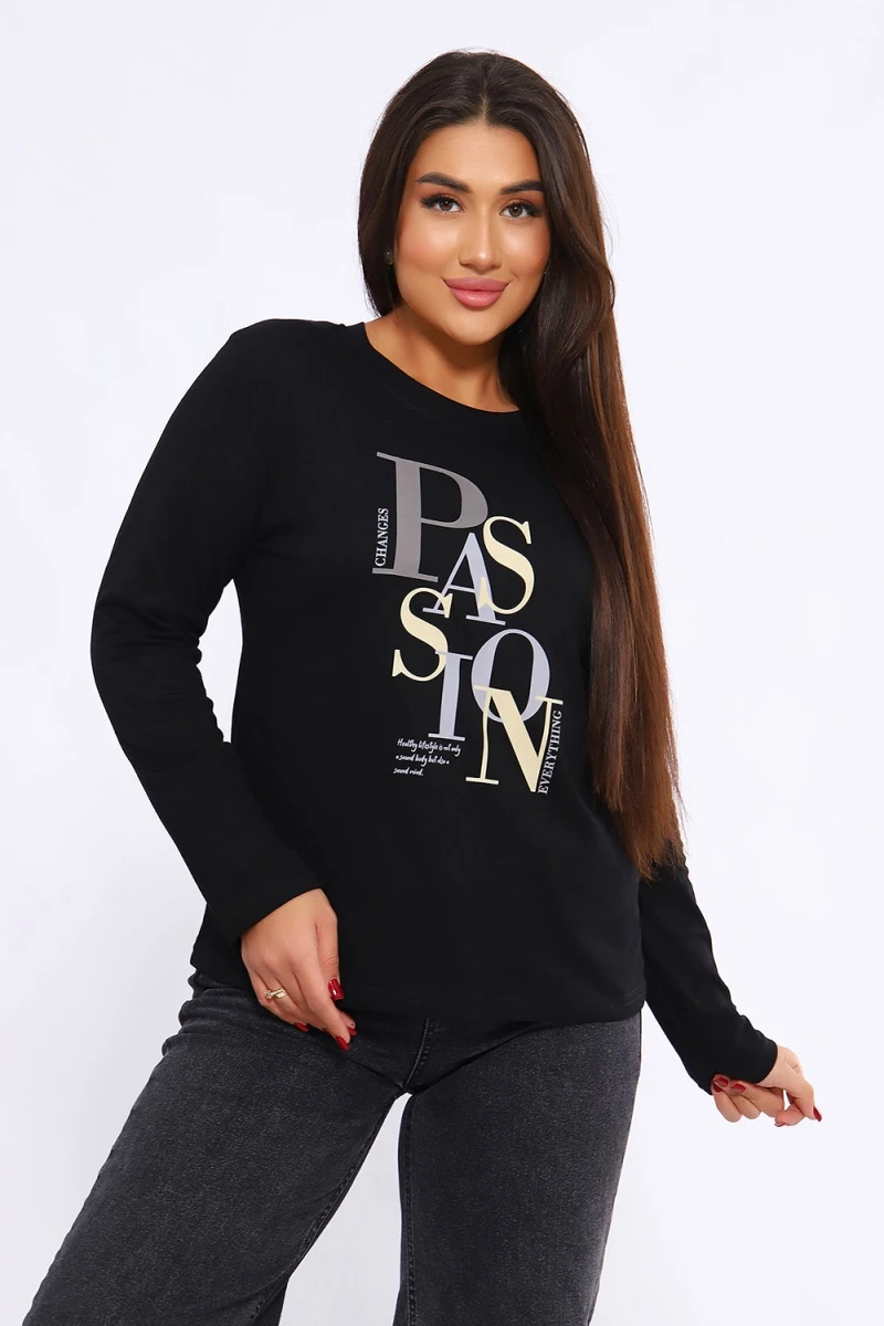 Лонгслив ЛЖ094 (черный)