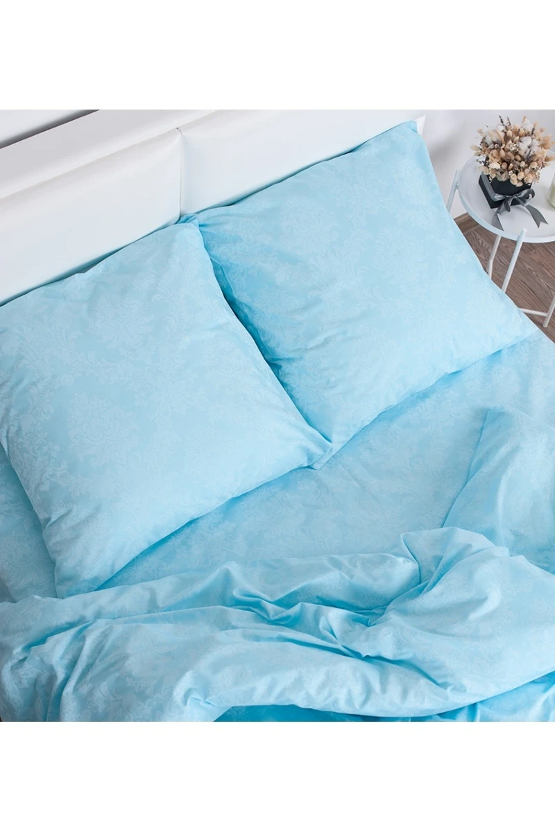 Наволочки 2 штуки "МИЛАН" поплин-жаккард "Аквамарин"