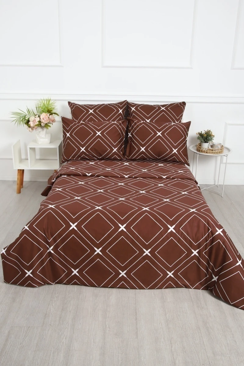 Простыня на резинке сатин Искушение (шоколадный)